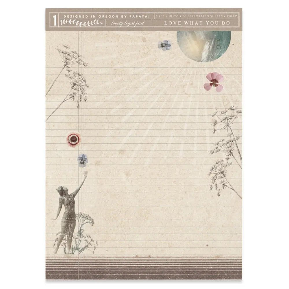 Kissed By The Moonlight Legal Pad | Stationery Notepad | 8.5" x 11.75”