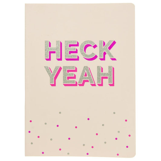 Last Call! Heck Yeah Soft Cover Journal in Pink and Silver Glitter