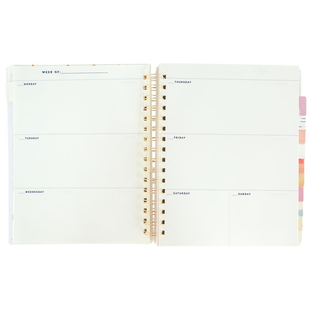 Last Call! Mondays, Am I Right? Spiral Undated Planner With Shiny Gold Wiro