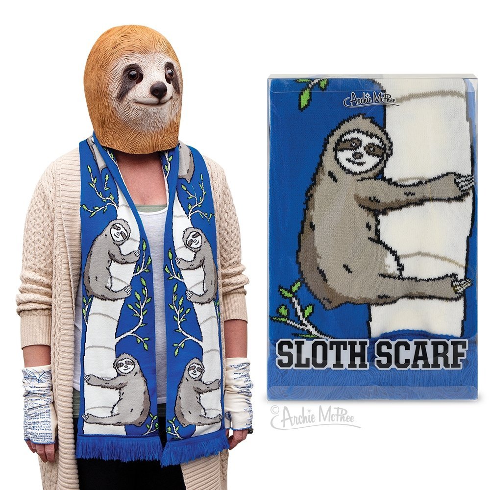 Last Call! Sloth Long Soft-Knit Scarf | Unisex | 71" Long