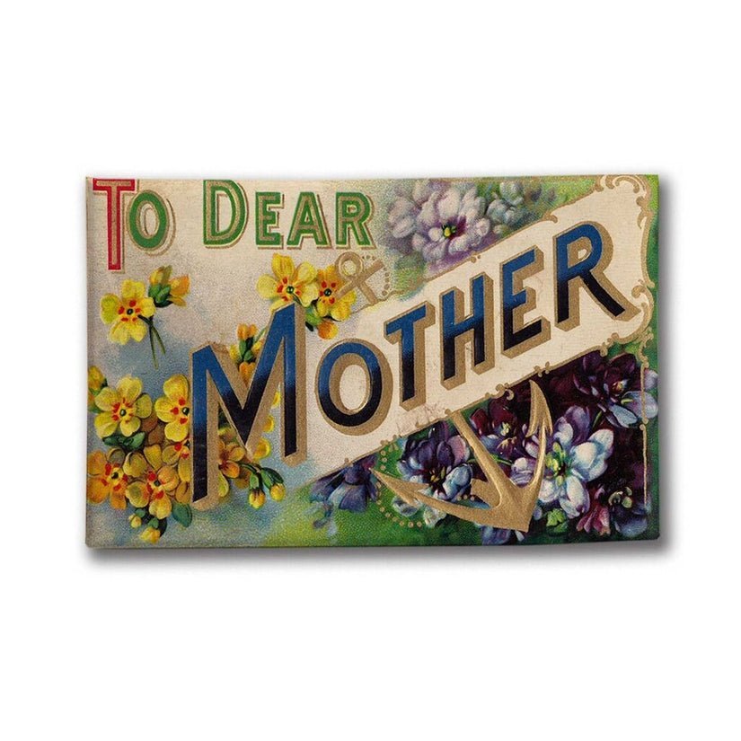 Last Call! To Dear Mother Victorian Greeting Magnet | 2" x 3"