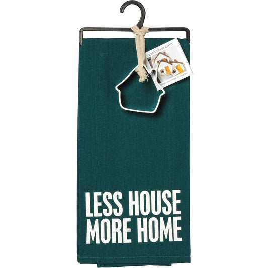 Less House More Home Dish Towel And House Shaped Cookie Cutter Set