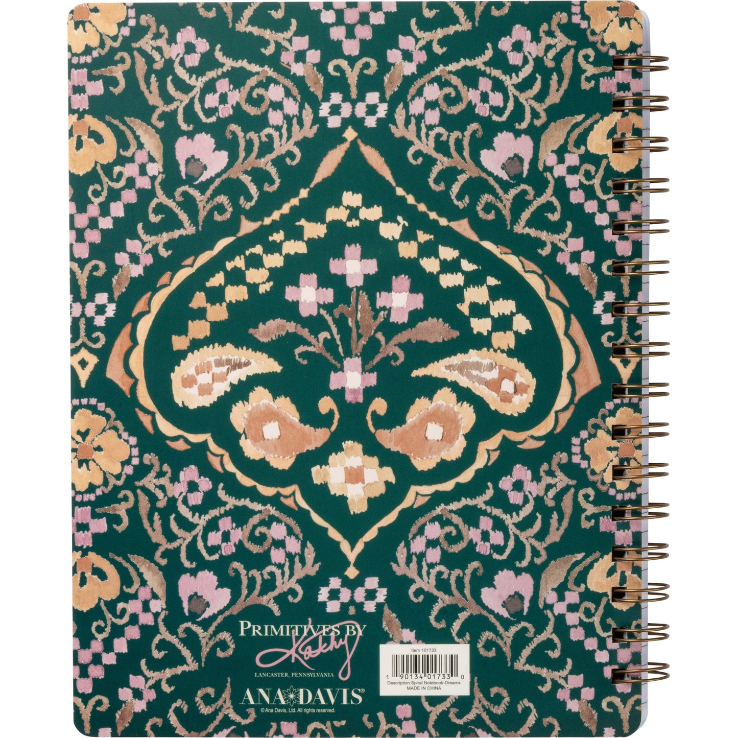 Let Your Dreams Blossom Spiral Notebook | Art on Both Sides | 9" x 7" | 120 Lined Pages
