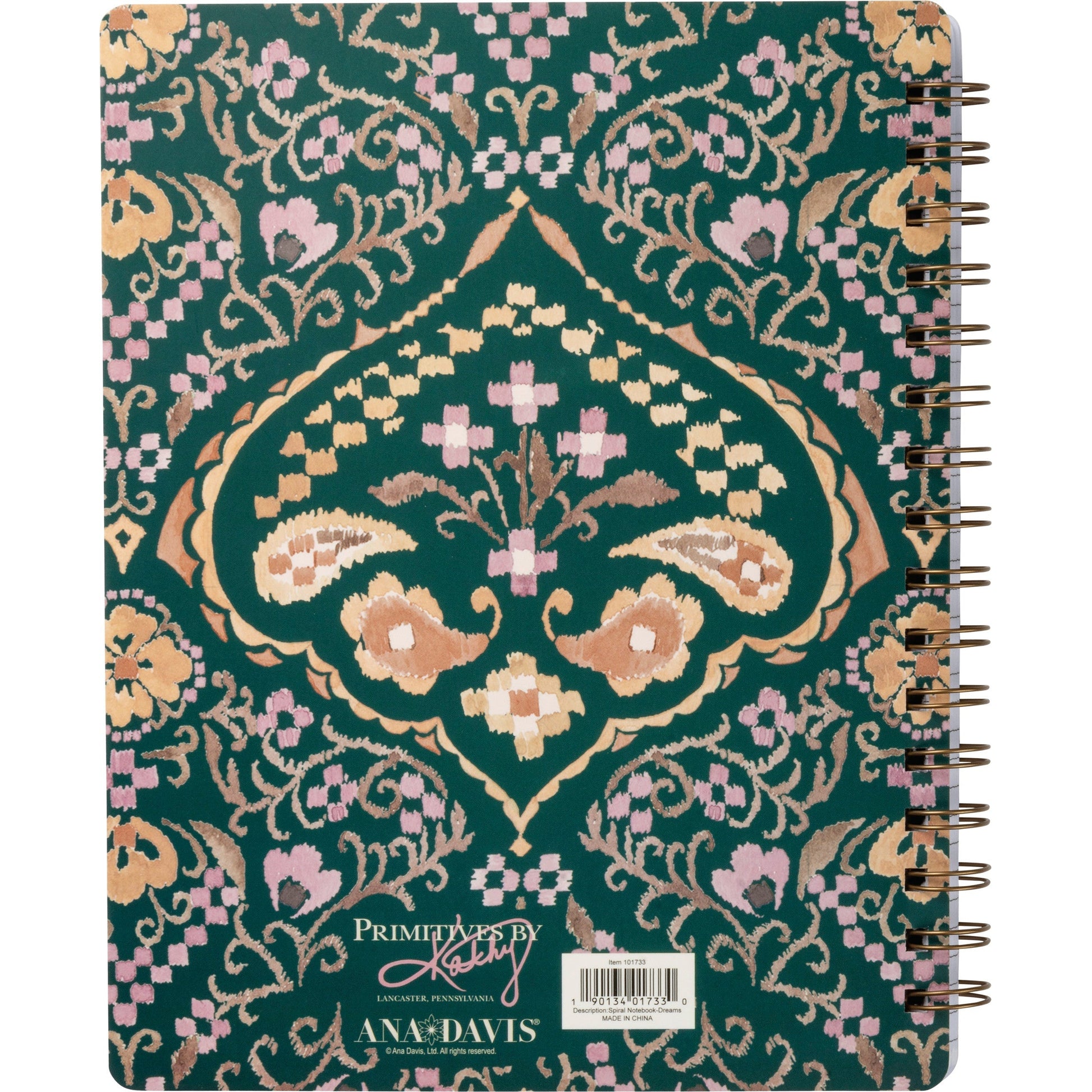Let Your Dreams Blossom Spiral Notebook | Art on Both Sides | 9" x 7" | 120 Lined Pages