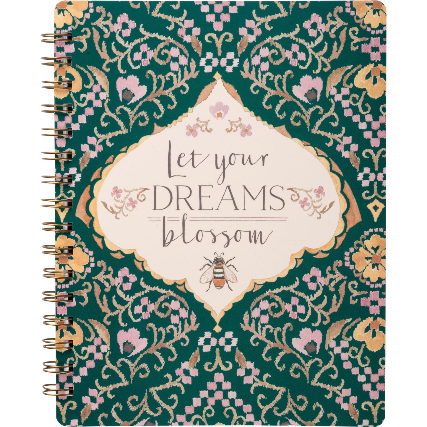 Let Your Dreams Blossom Spiral Notebook | Art on Both Sides | 9" x 7" | 120 Lined Pages