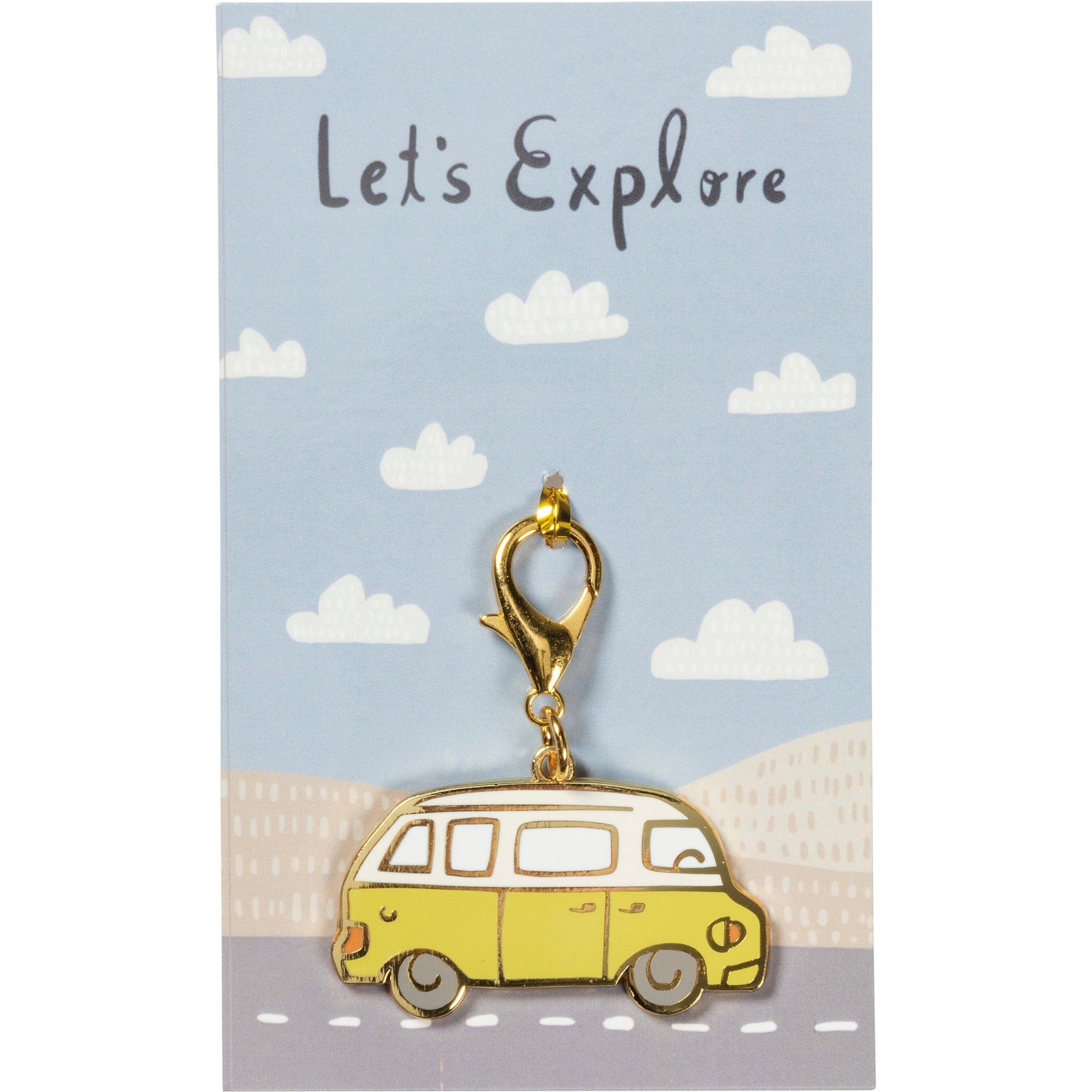 Let's Explore Minivan Charm Keychain