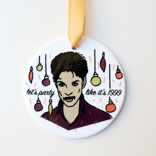 Let's Party Like It's 1999 Prince Christmas Ornament