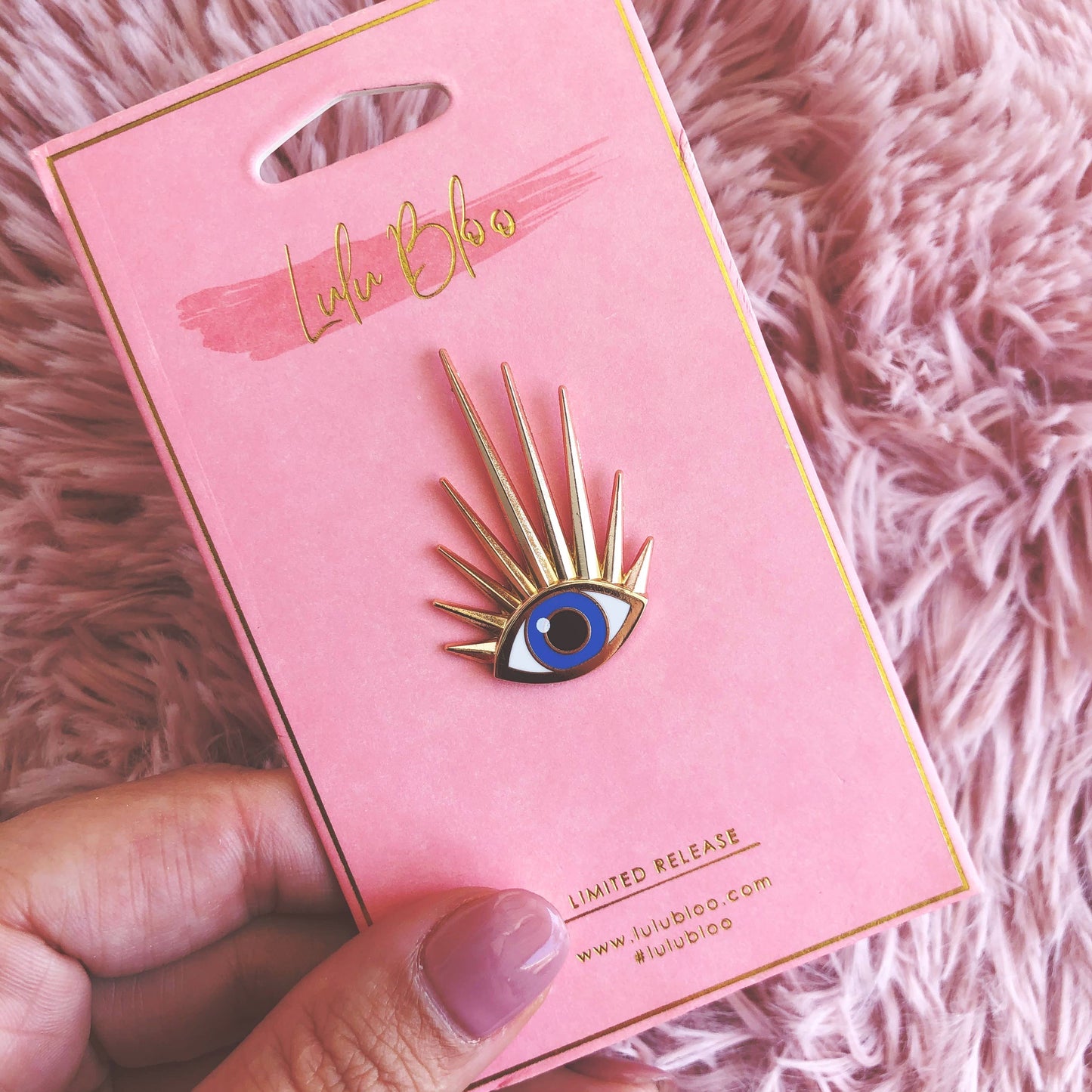 Liberty Eye Golden Brass Pin with Gold Plating