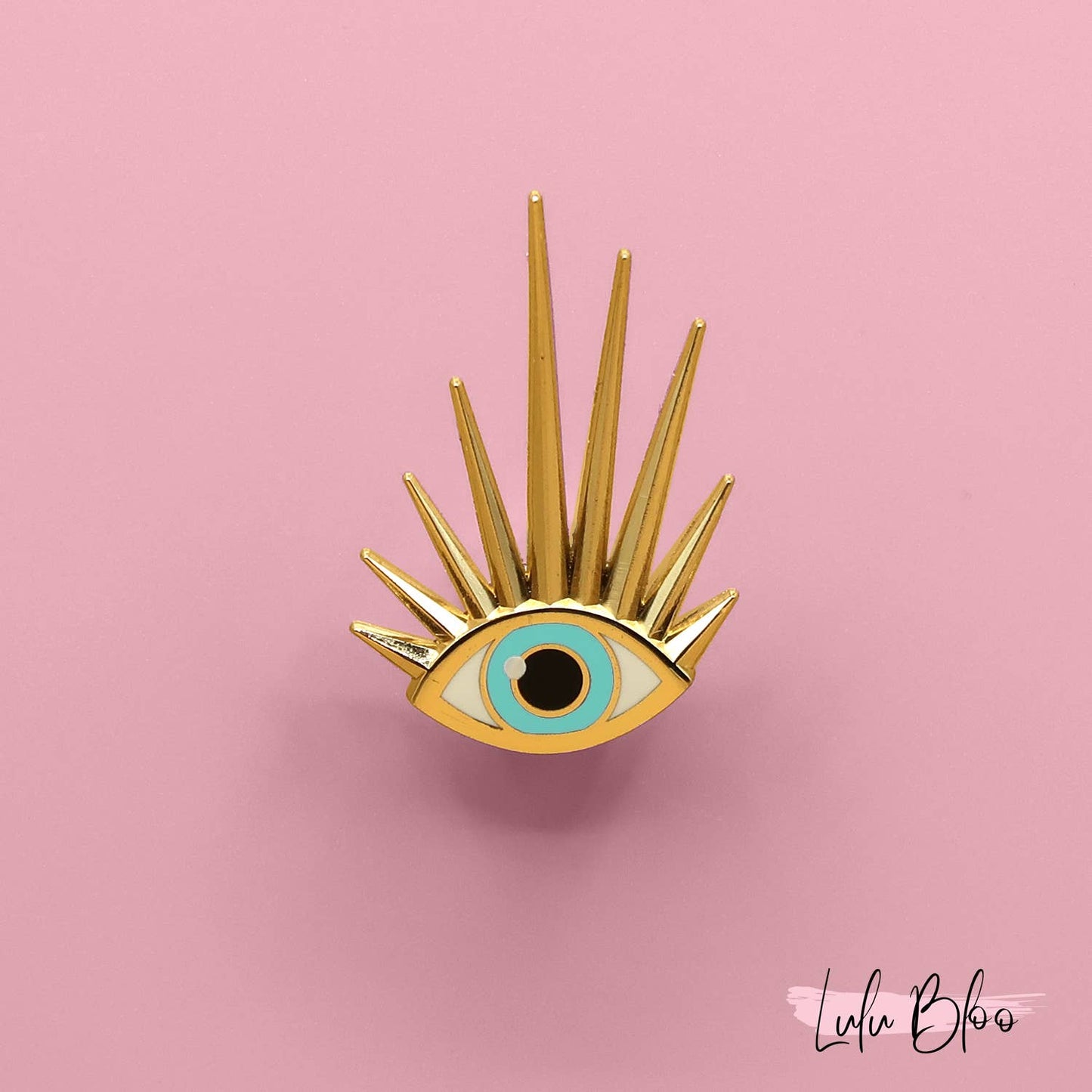 Liberty Eye Golden Brass Pin with Gold Plating