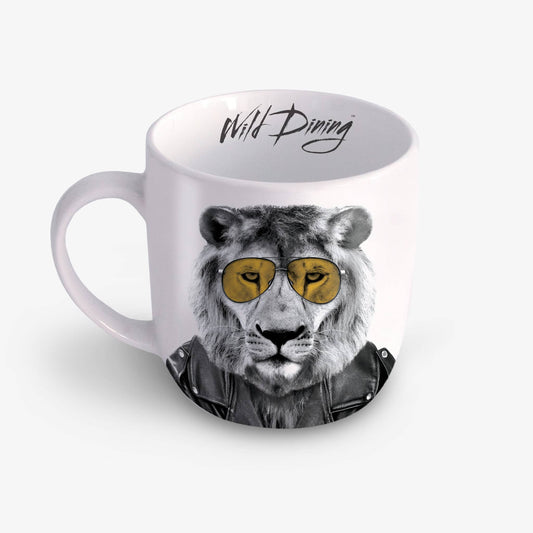 Lion Wild Dining Coffee Mug | Novelty Ceramic Mug in a Gift Box