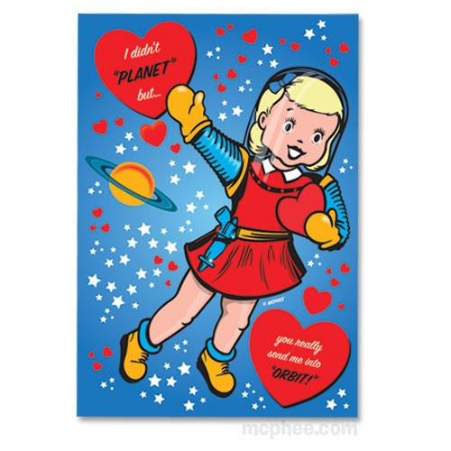 Love Note Postcards Book | 30 Postcards with Horrible Puns and Retro Valentine's-Style Art