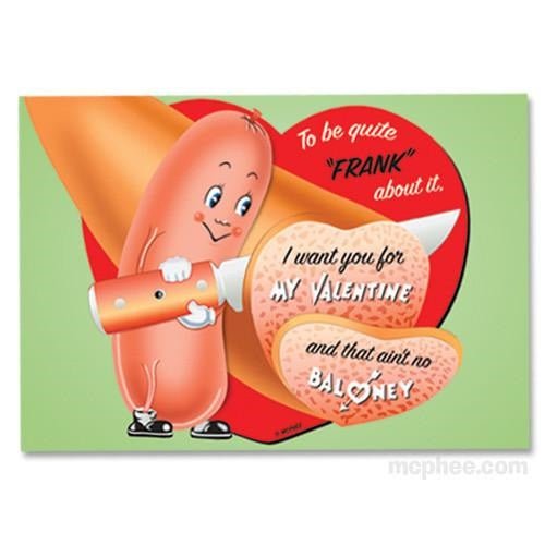 Love Note Postcards Book | 30 Postcards with Horrible Puns and Retro Valentine's-Style Art