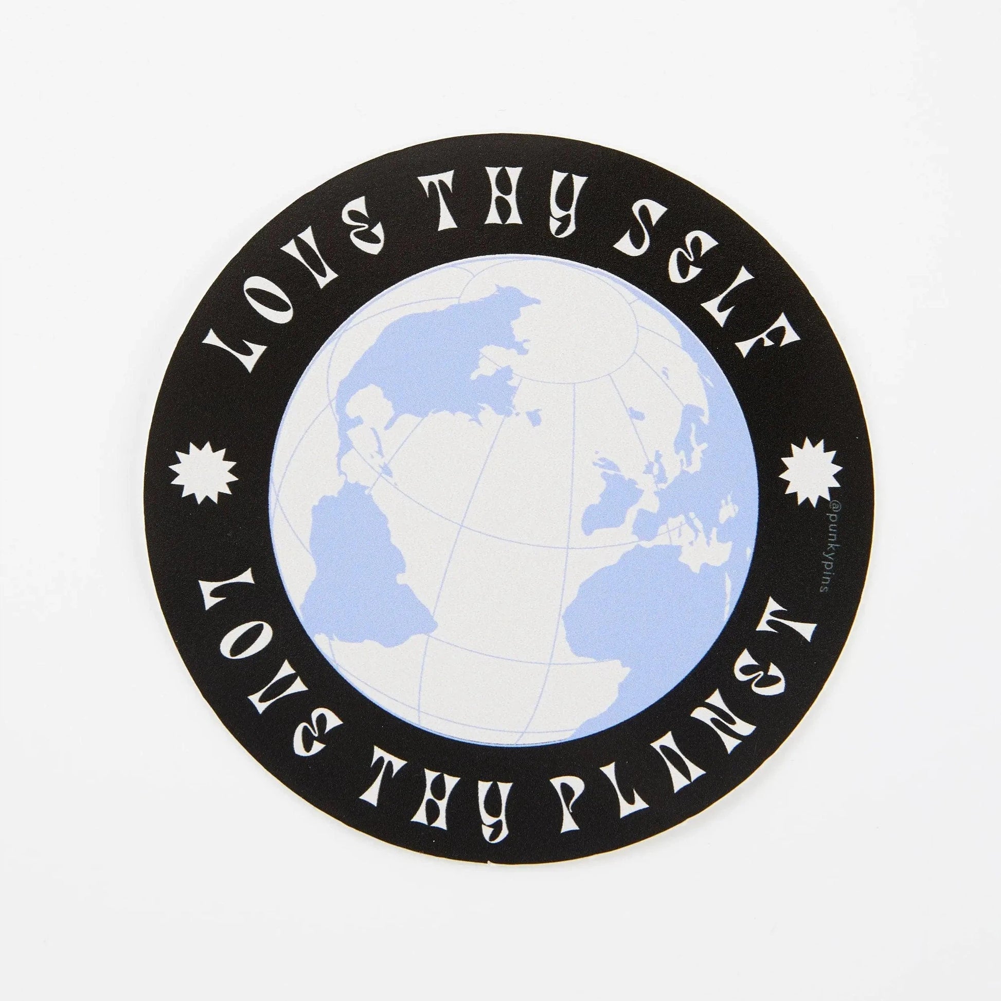Love Thy Self, Love Thy Planet Round Vinyl Sticker