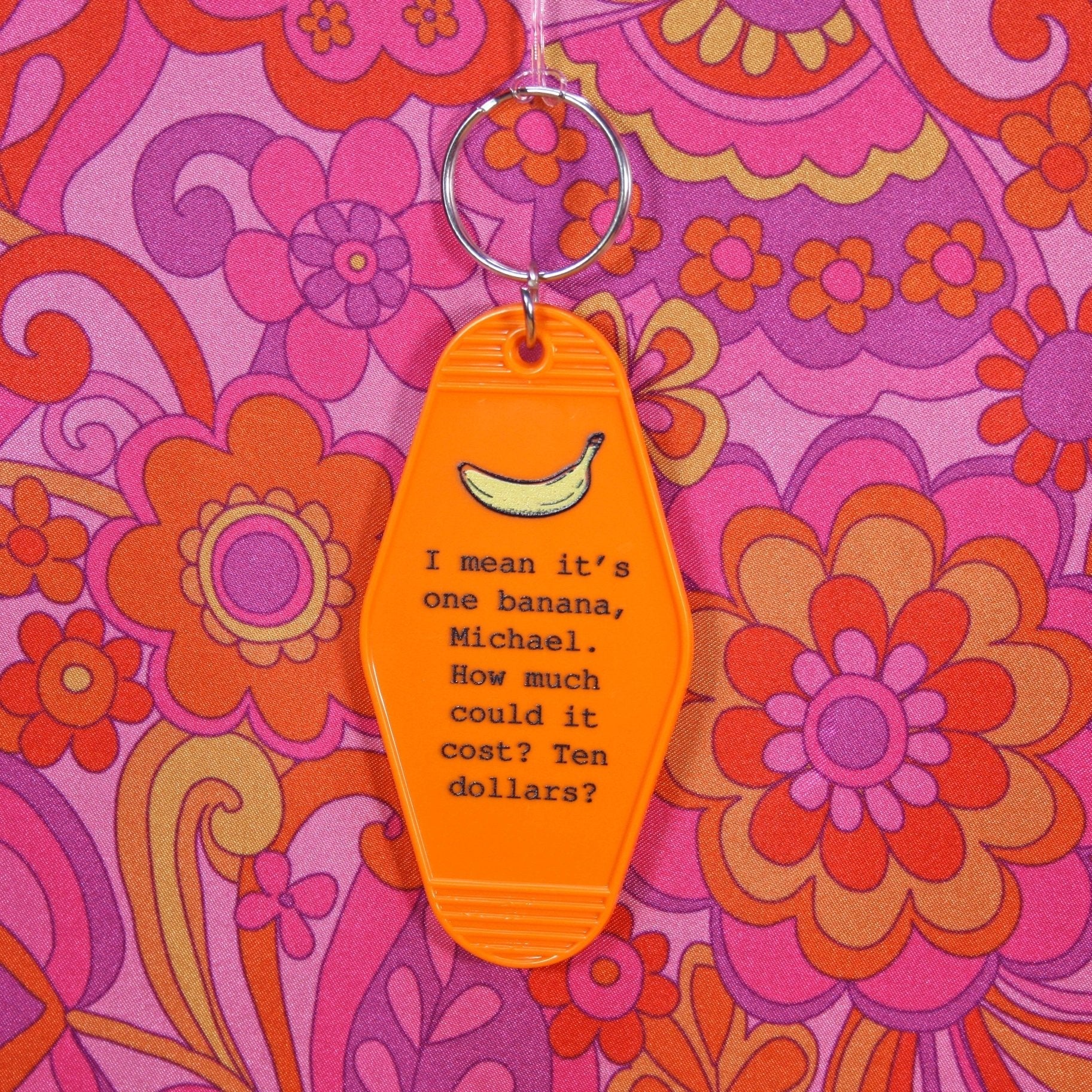 Lucille Bluth Motel Style Keychain in Orange