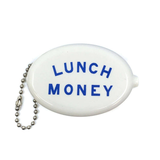 Lunch Money Rubber Coin Pouch | '80s-'90s Retro Squeeze Coin Purse with Chain