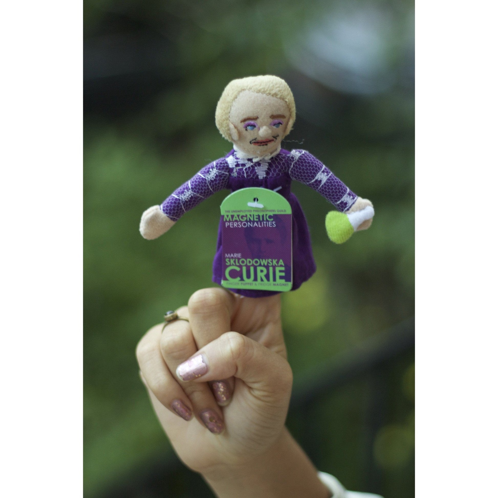 Marie Skłodowska-Curie Refrigerator Magnet and Finger Puppet Mini Doll