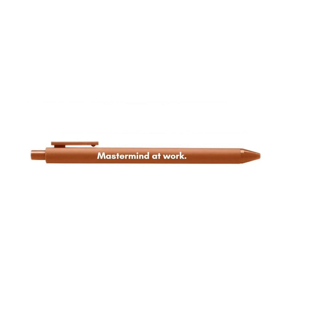 Mastermind At Work Pen 🏆 | Gel Click Pen in Caramel