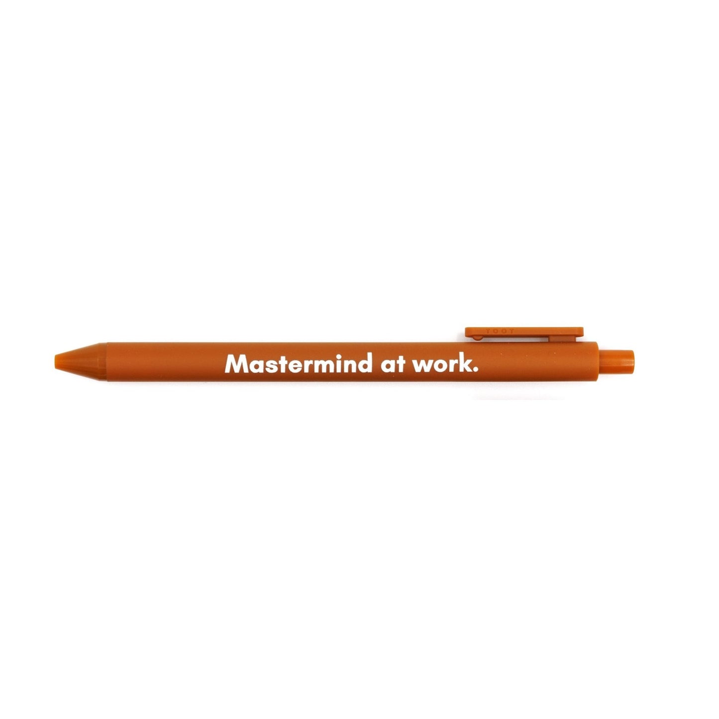 Mastermind At Work Pen 🏆 | Gel Click Pen in Caramel