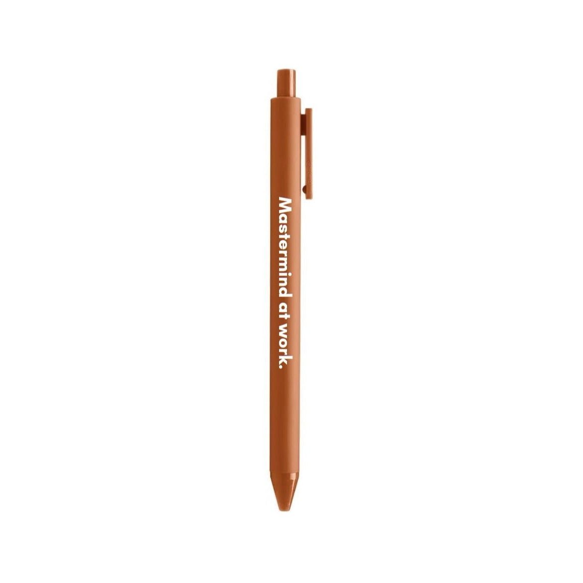 Mastermind At Work Pen 🏆 | Gel Click Pen in Caramel | Set of 30