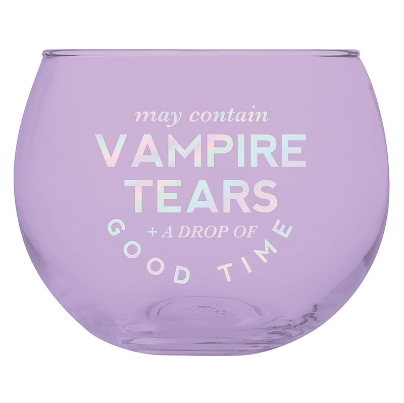 May Contain Vampire Tears Roly Poly Tinted Glass in Lilac | 13 oz. | Pack of 6