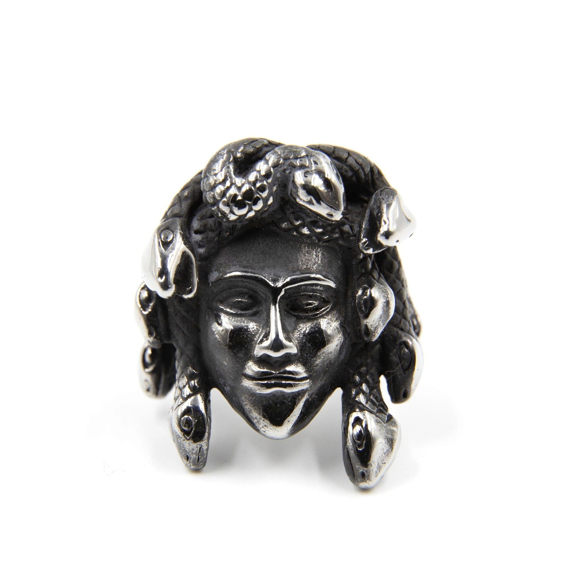 Medusa Statement Ring in Heritage Silver