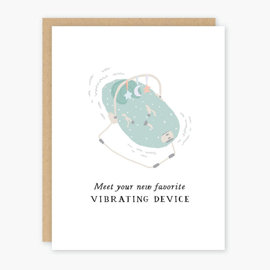 Meet Your New Favorite Vibrating Device | New Baby Greeting Card