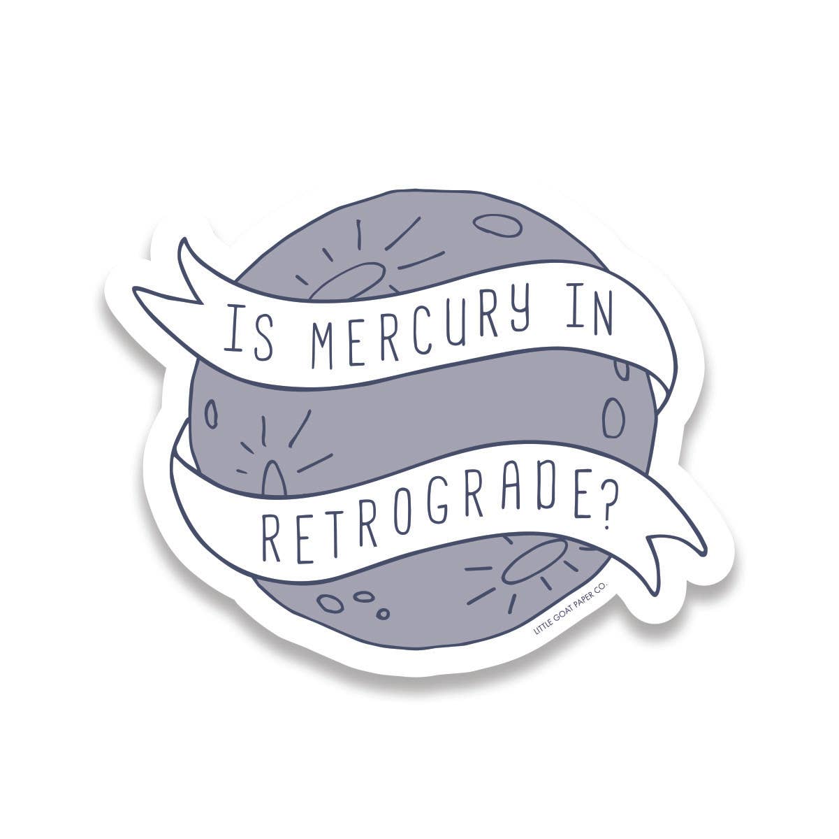 Mercury Retrograde Vinyl Sticker