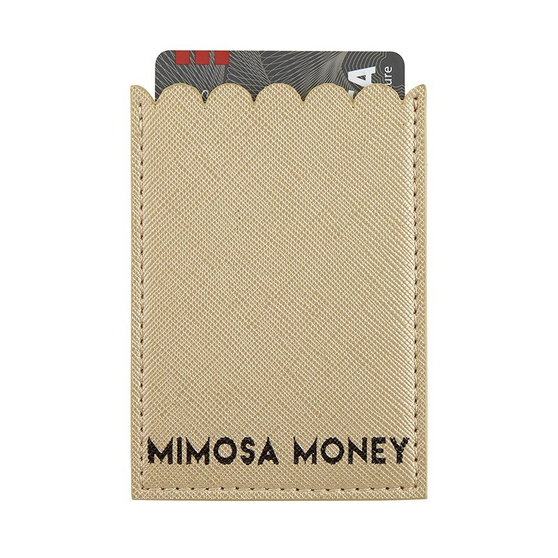 Mimosa Money Phone Pocket in Khaki | Adhesive Pocket 2.5" x 3.5" for Cards or Cash