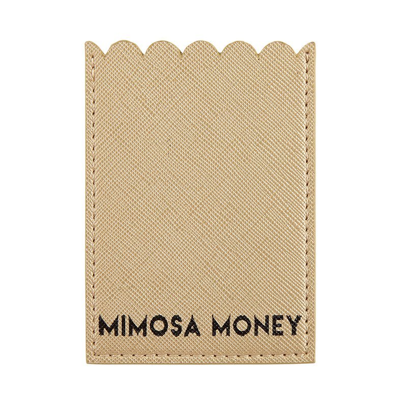 Mimosa Money Phone Pocket in Khaki | Adhesive Pocket 2.5" x 3.5" for Cards or Cash