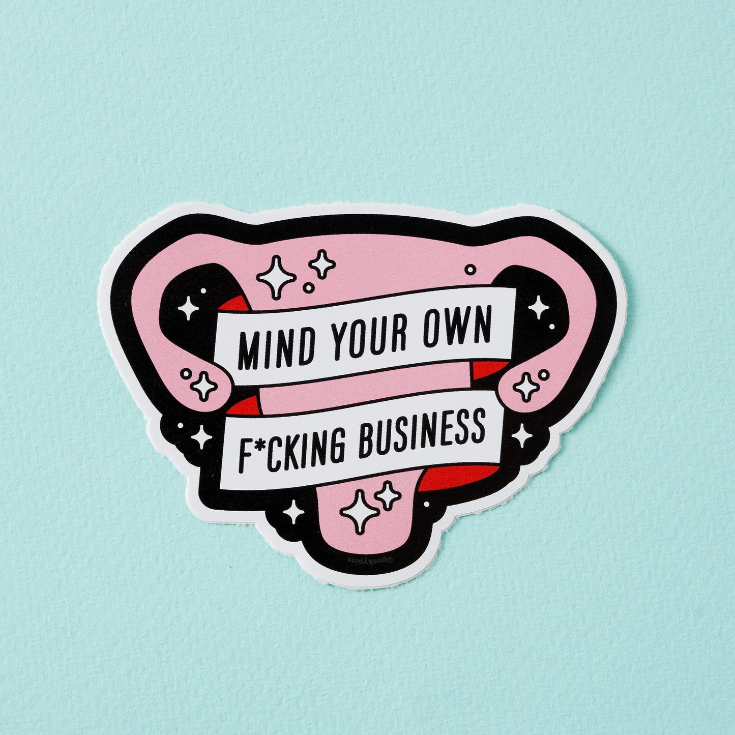Mind Your Own F*cking Business Uterus Vinyl Sticker | Pro-Choice Abortion Rights Decal