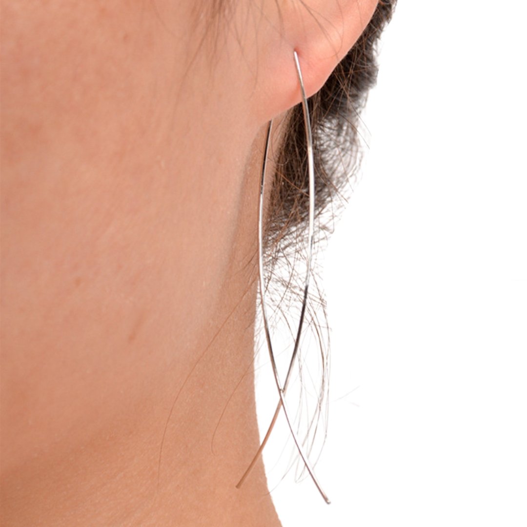 Minimalist Wire Earrings (Silver or Gold)