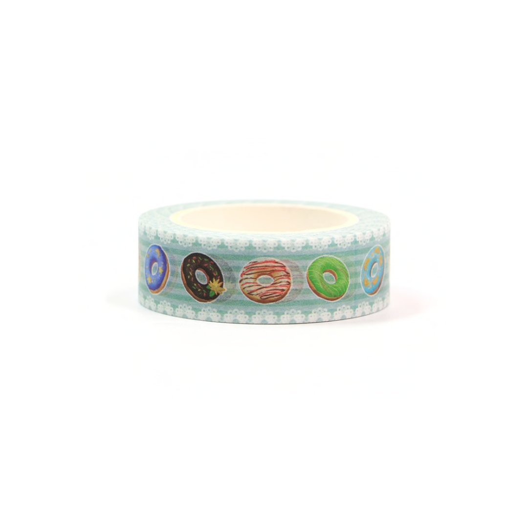 Minty Donuts and Lace Washi Tape | Gift Wrapping and Craft Tape
