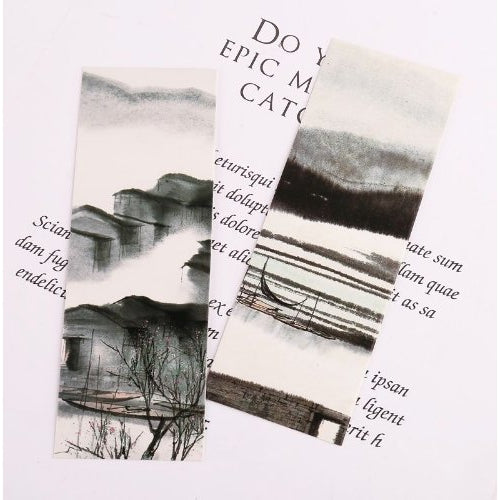 Misty Rain Fine Art Design Paper Bookmarks Pack of 30