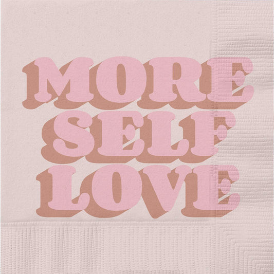 More Self Love Party/Beverage/Cocktail Napkins | 5" Square