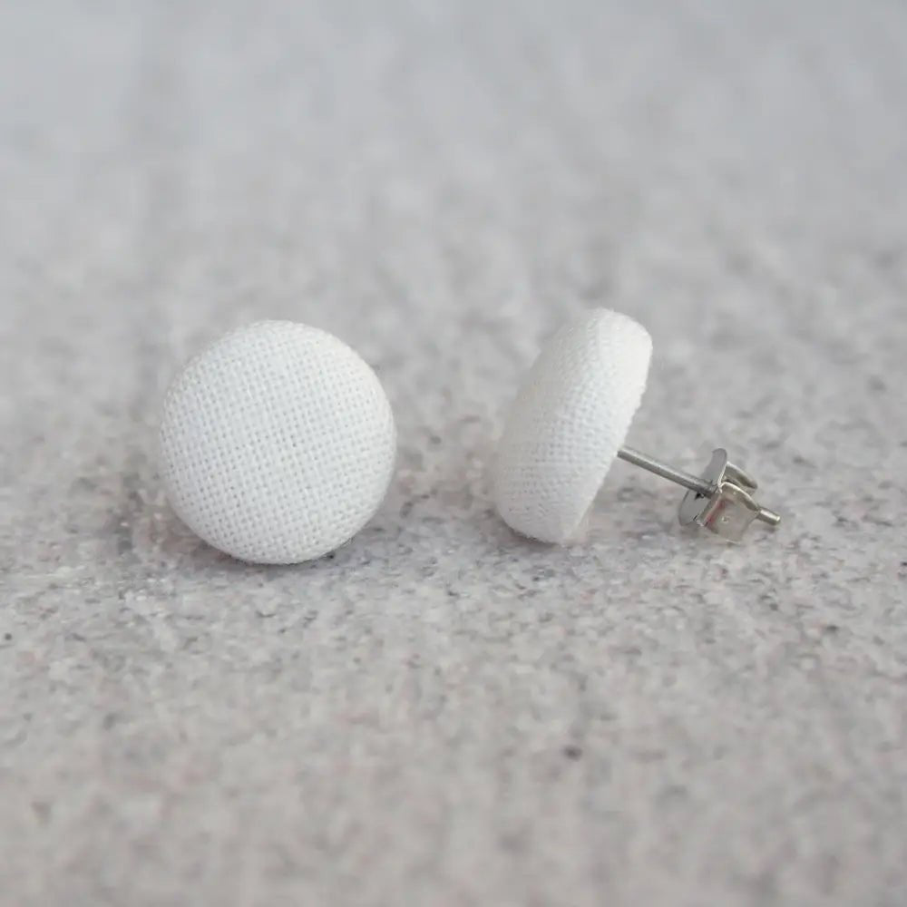 Mushroom Frog Fabric Button Earrings | Handmade in the US