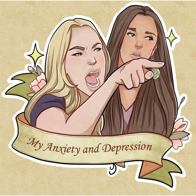 My Anxiety and Depression Meme Sticker