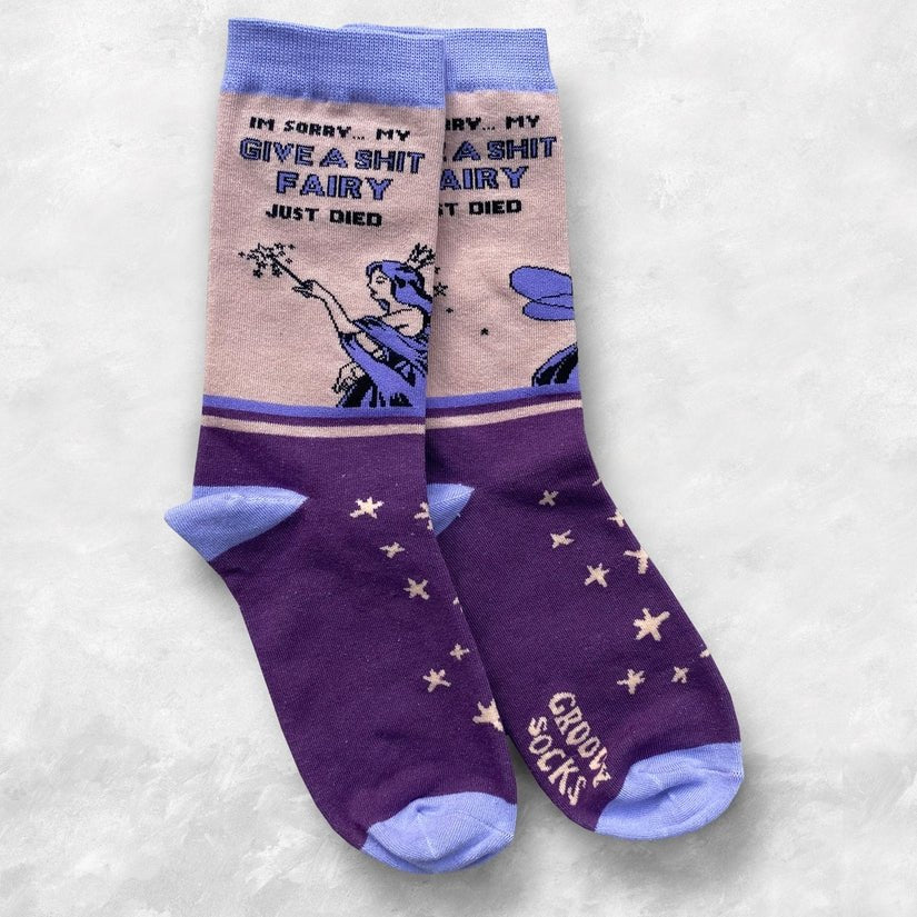 My Give A Shit Fairy Just Died Women's Crew Socks