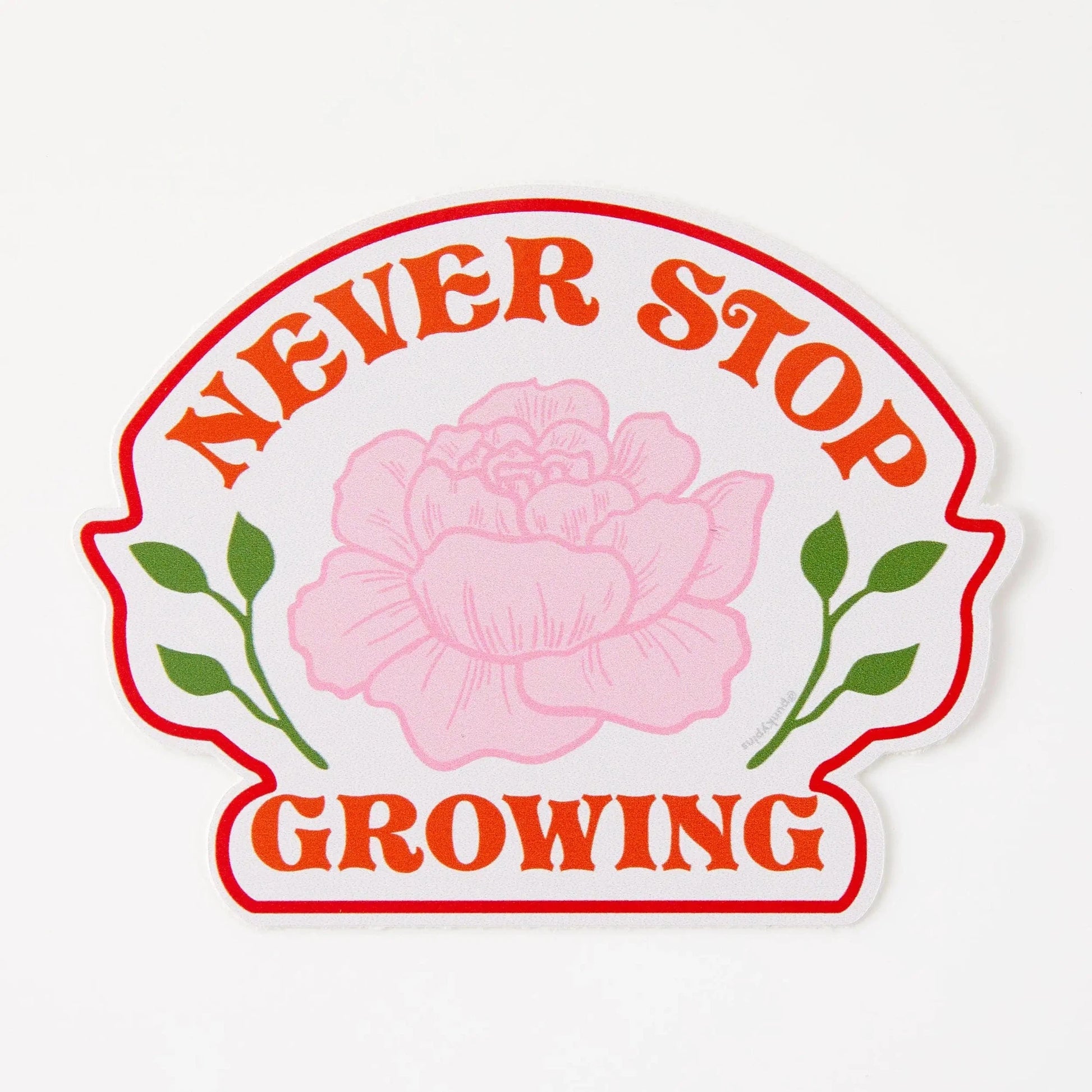 Never Stop Growing Vinyl Sticker
