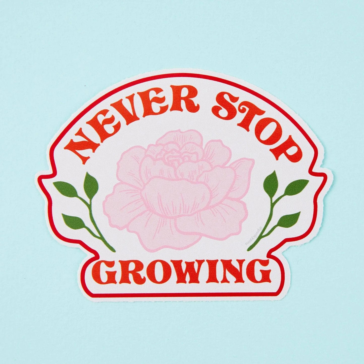 Never Stop Growing Vinyl Sticker