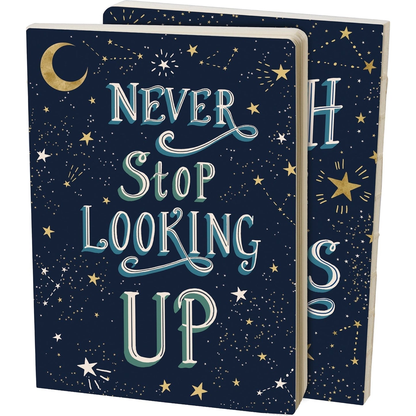 Never Stop Looking Up Reach For The Stars Double-Sided Journal | 160 lined pages