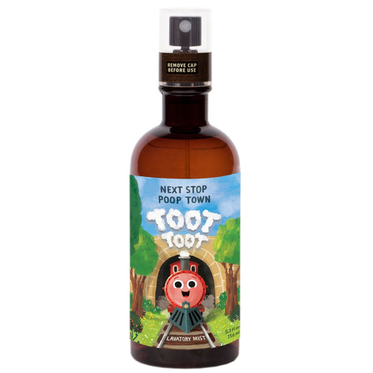Next Stop Poop Town Toot Toot Lavatory Mist in Apple Blossom and Citrus Scent