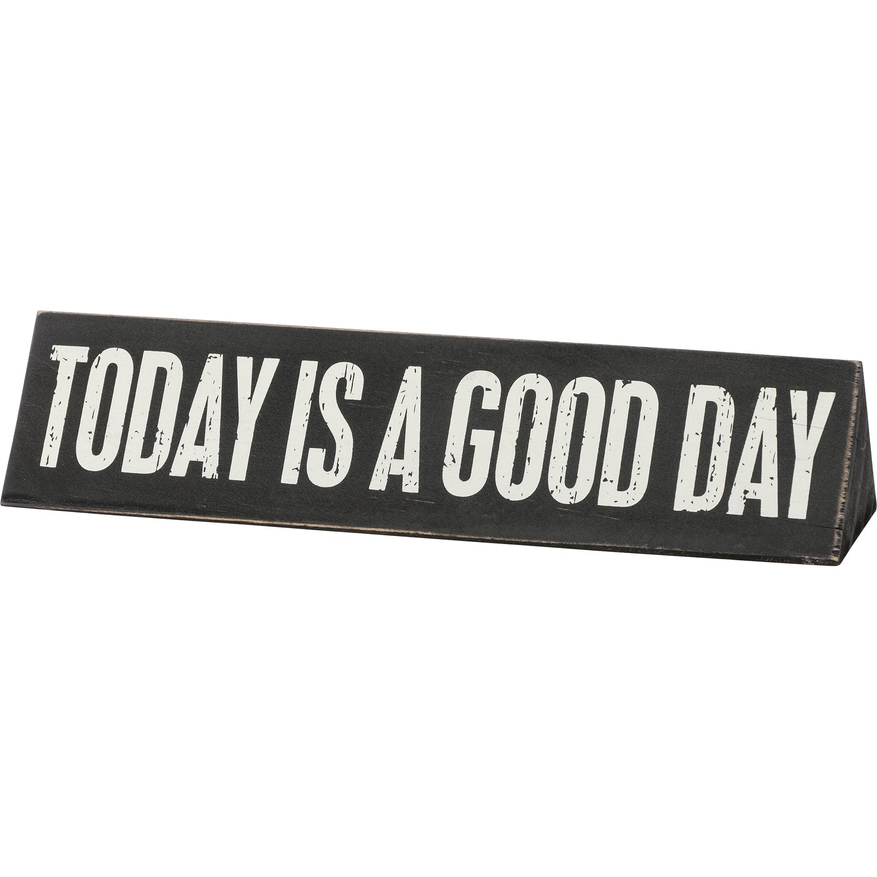 Nope Not Today / Today Is A Good Day Reversible Wooden Desk Plate