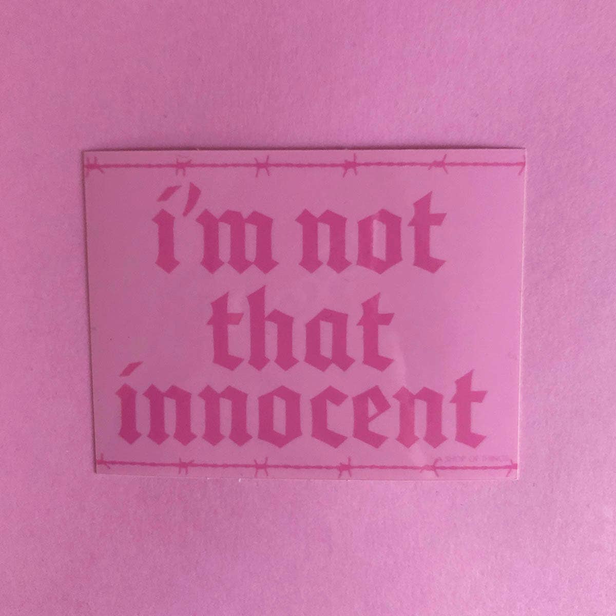 Not That Innocent Sticker in Pink | Britney Fan Art