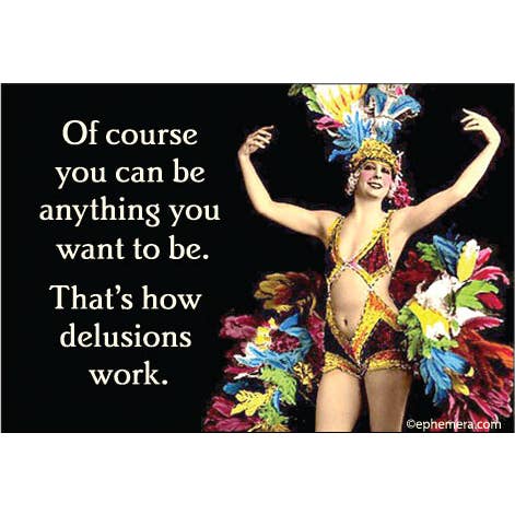 Of Course You Can Be Anything You Want To Be, That's How Delusions Work Magnet