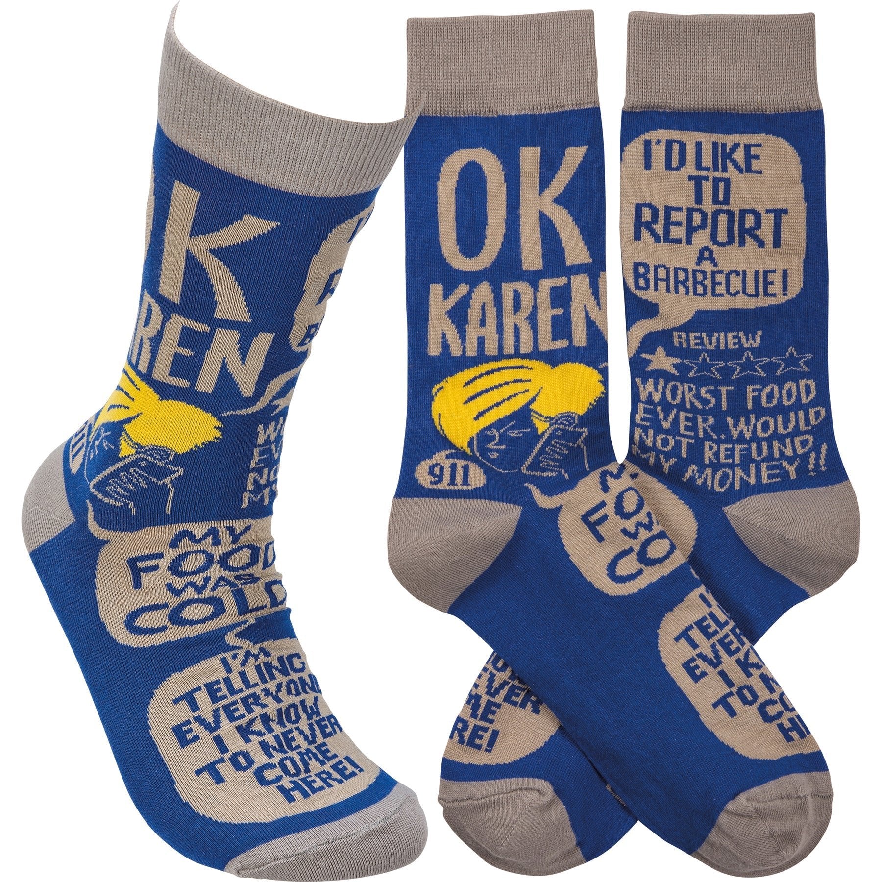 Ok Karen Funny Novelty Socks | Unisex | Worst Food Ever Would Not Refund  My Money!!