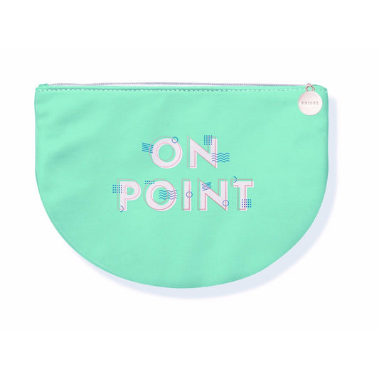 On Point Rounded Green Pink Cute/Cool/Unique Zipper Pouch/Bag/Clutch/Cosmetic/Makeup Bag