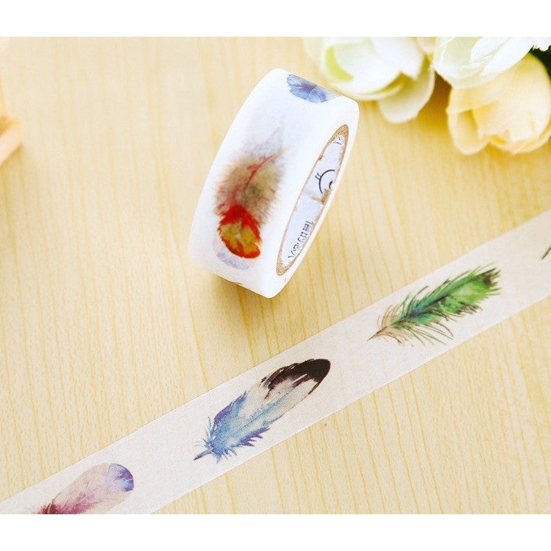 On-Trend Feather Washi Tape | Gift Wrapping and Craft Tape