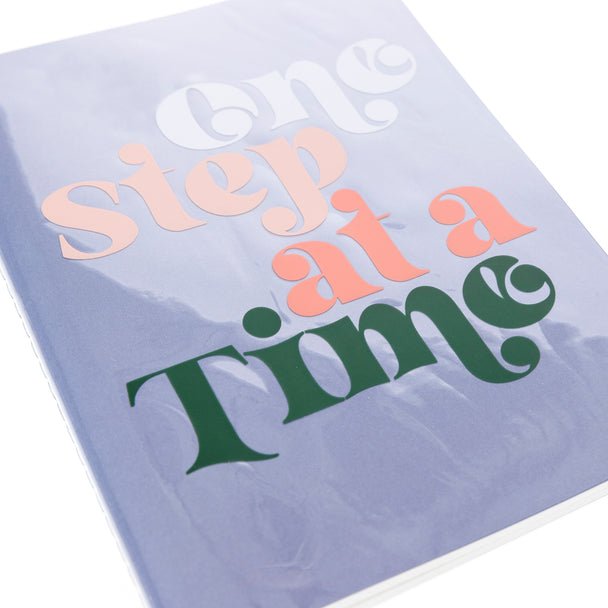 One Step At A Time Vinyl Journal | 120 Pages | Grid on Left Side, Lined on Right