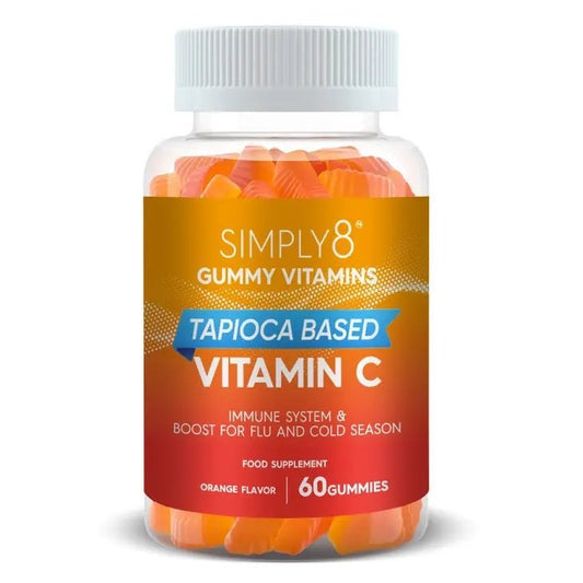 Orange Flavor Vitamin C Gummies Tapioca and Pectin Based | Vegan | Antioxidant and Immune Support | Kosher + Halal + Gluten-Free