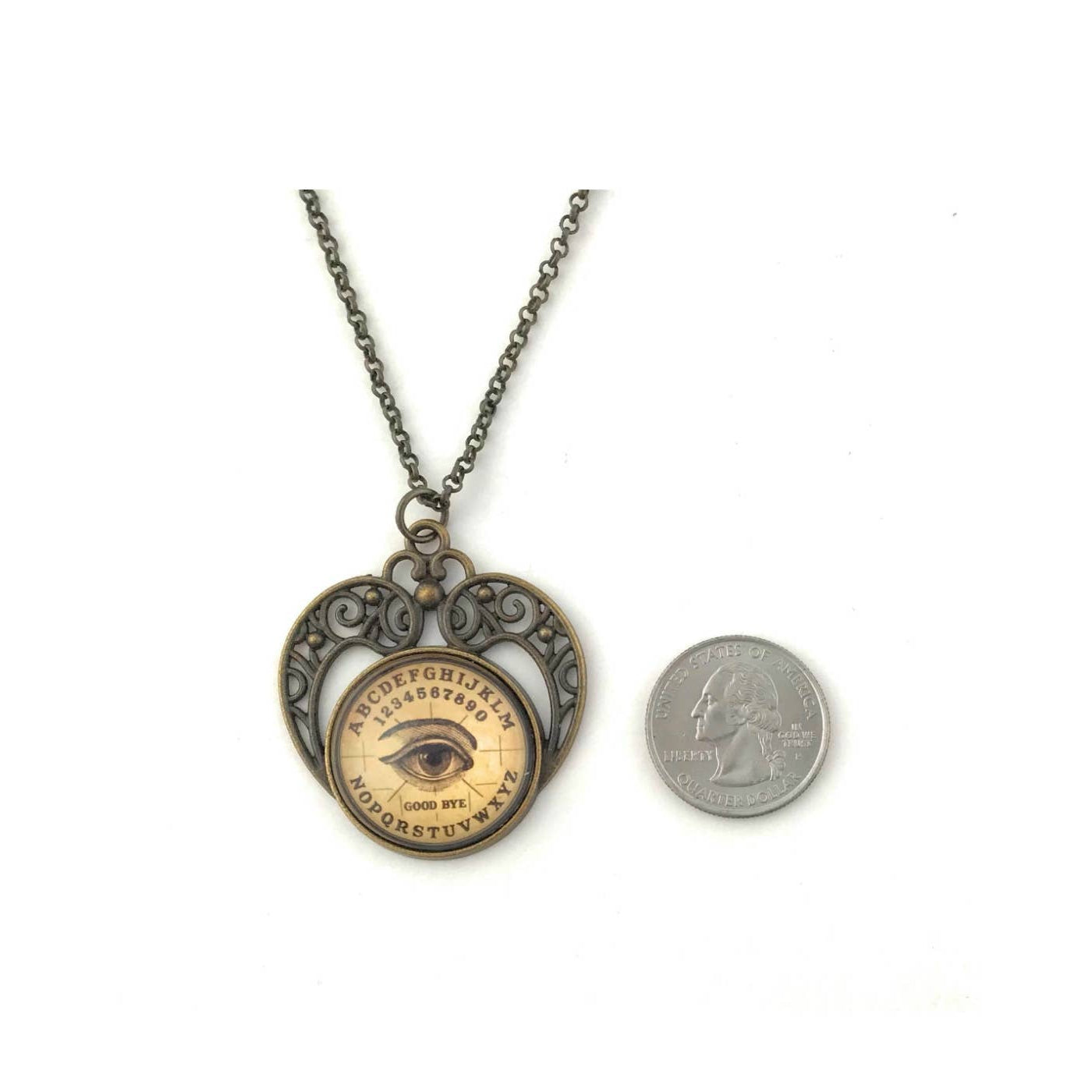 Ouija Bronze Alloy Necklace | Handmade Vintage Inspired Jewelry
